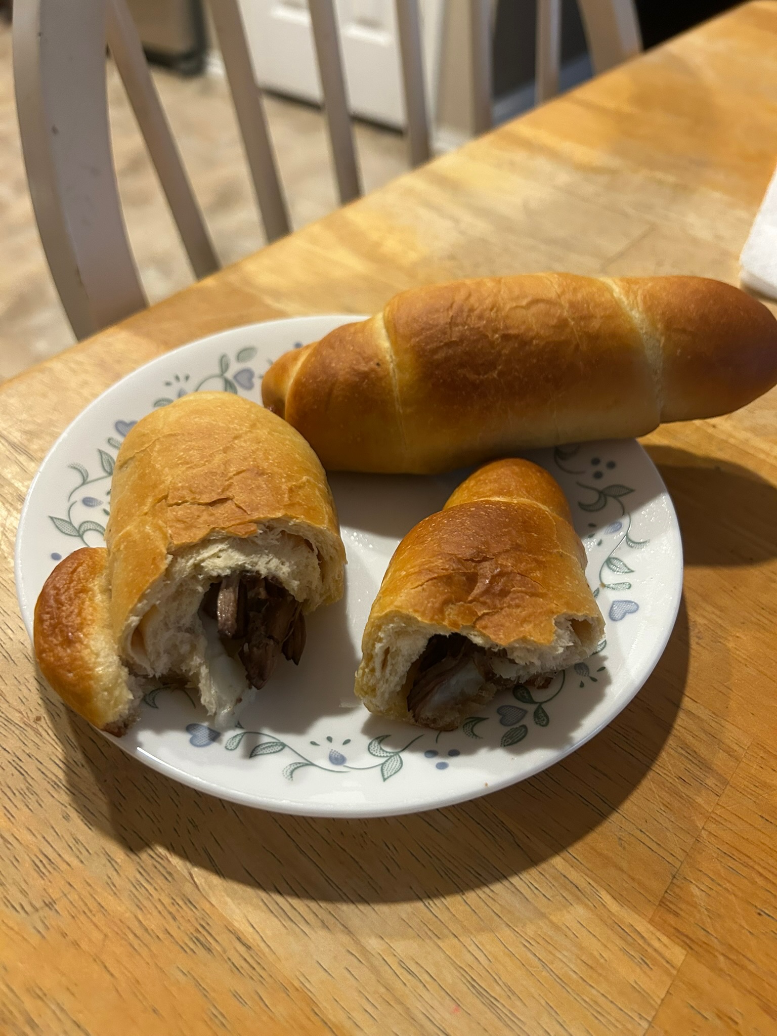 Freshly baked stuffed breads